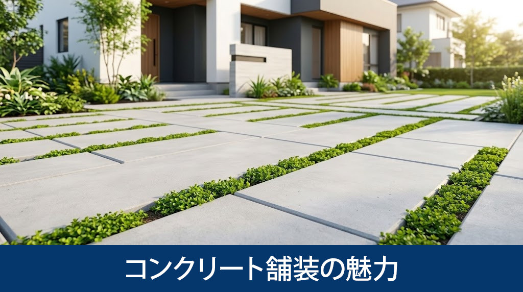 頑丈で手入れも楽なコンクリート舗装の魅力