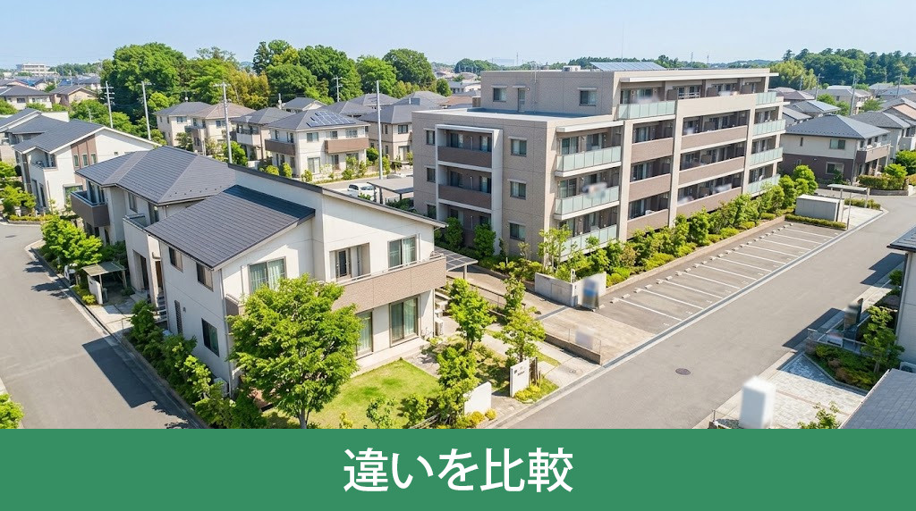 一戸建て・一軒家と集合住宅の違いを比較
