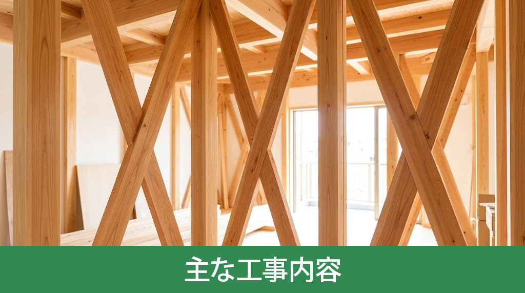 耐震リノベーションで実施する主な工事内容