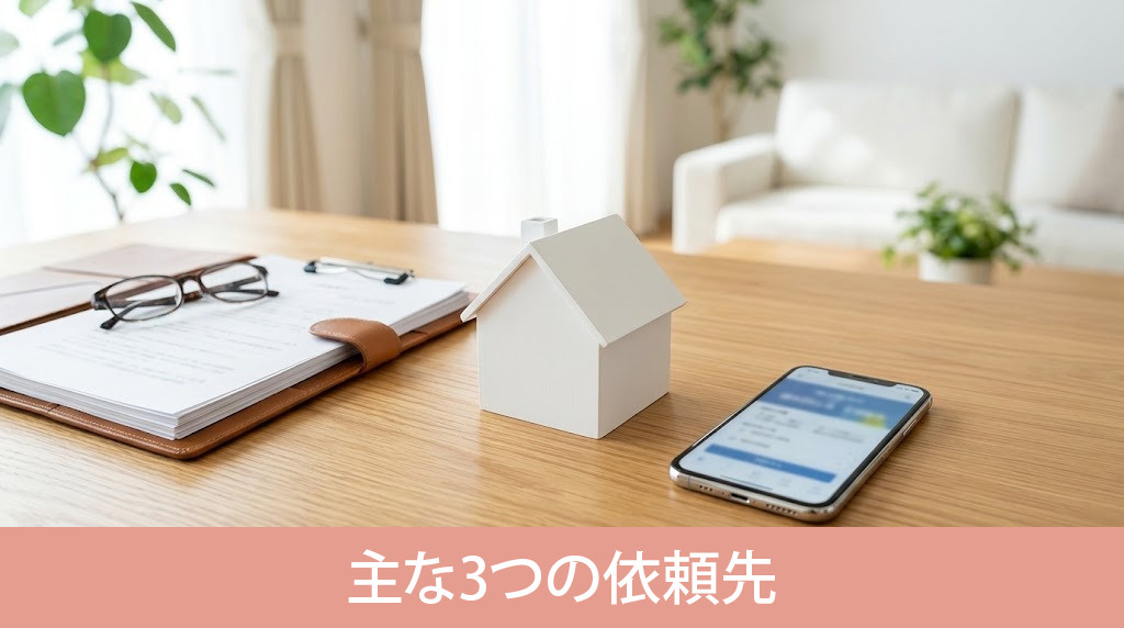 家の査定の主な3つの依頼先