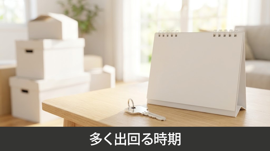 賃貸物件がもっとも多く出回る時期はいつなのか