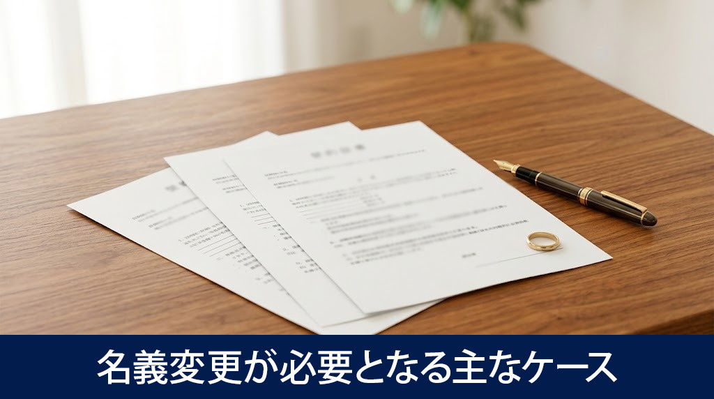 賃貸の名義変更が必要となる主なケース