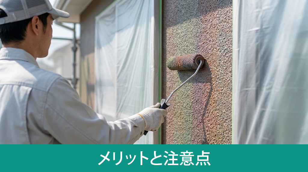 多彩模様塗料を外壁に塗るメリットと注意点
