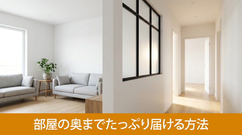 自然光を部屋の奥までたっぷり届ける方法