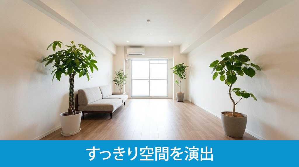 片付けで荷物を減らしすっきり空間を演出