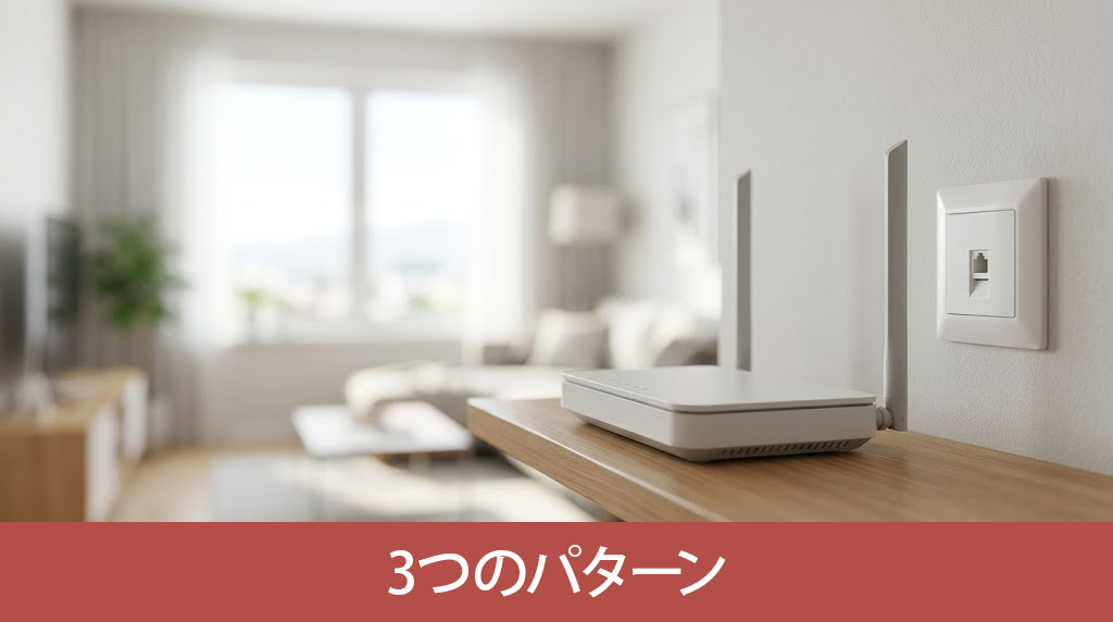 賃貸物件の光回線設備を見極める3つのパターン