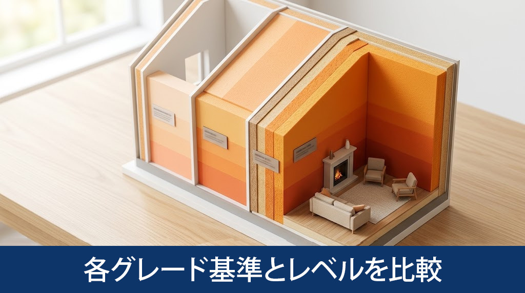 HEAT20の各グレード基準とレベルを比較