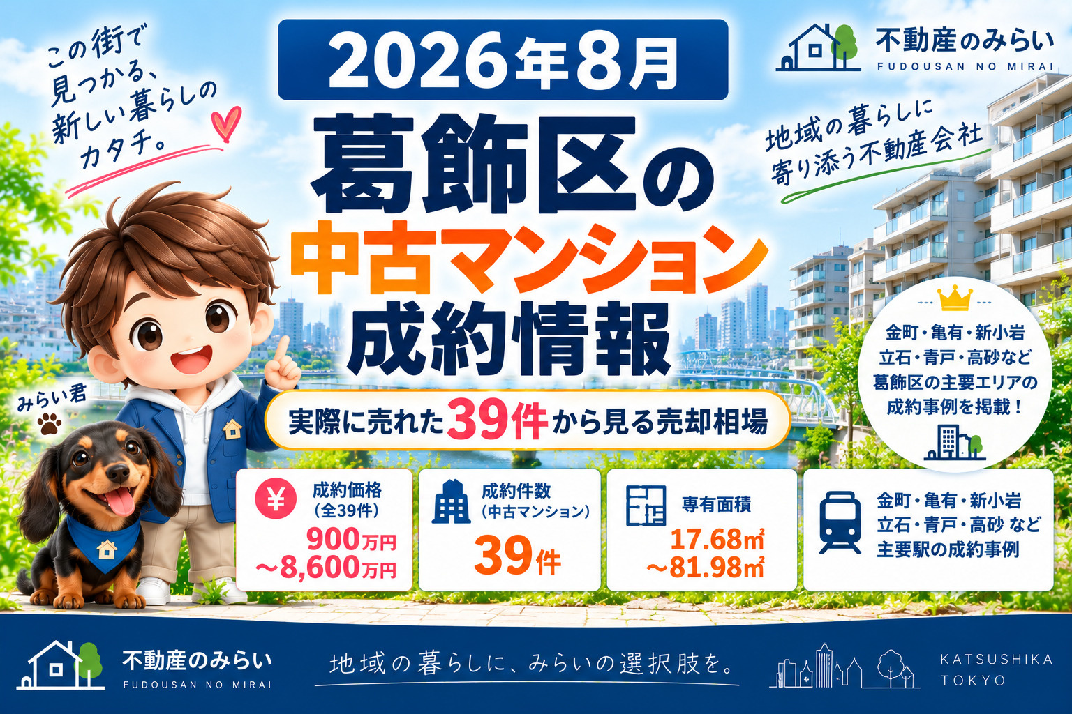 2026年8月葛飾区の中古マンション成約情報とマンション売却相場