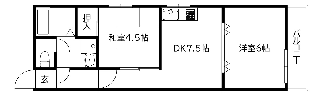 サンプラザ山坂403 間取り図