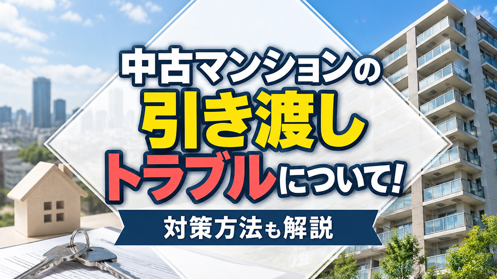 【5月2週目 編集中】中古マンションの引き渡しトラブルについて!対策方法も解説