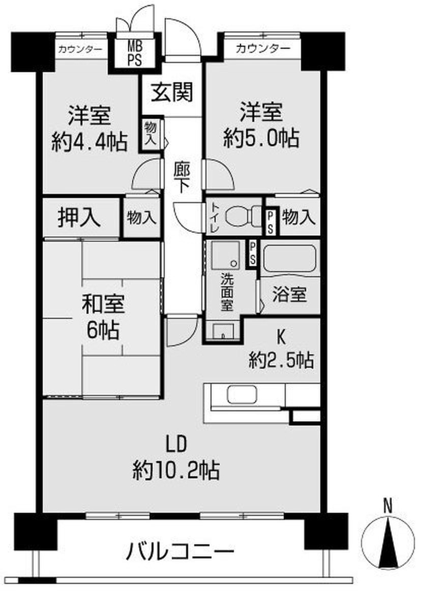 アレフ長吉703 間取り図