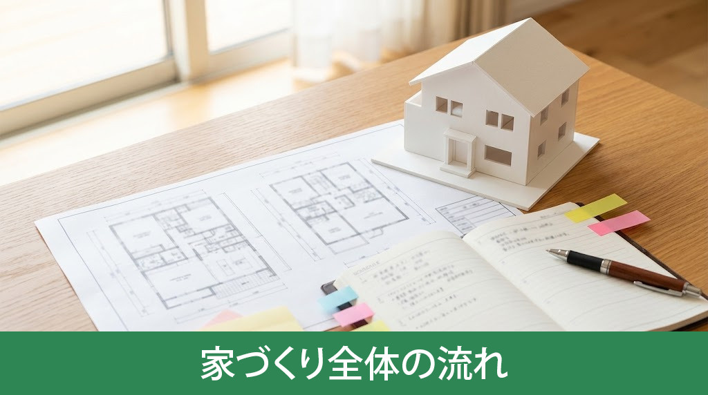 注文住宅の家づくり全体の流れ