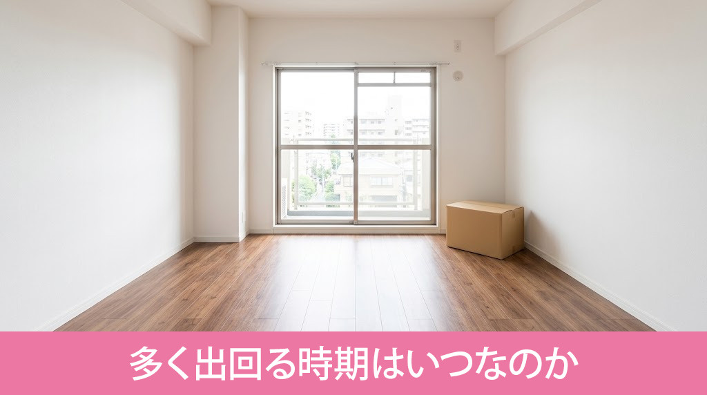 賃貸物件がもっとも多く出回る時期はいつなのか