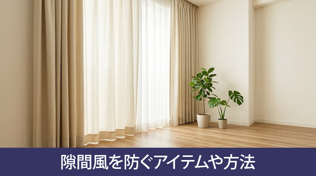 窓の隙間風を防ぐアイテムや方法