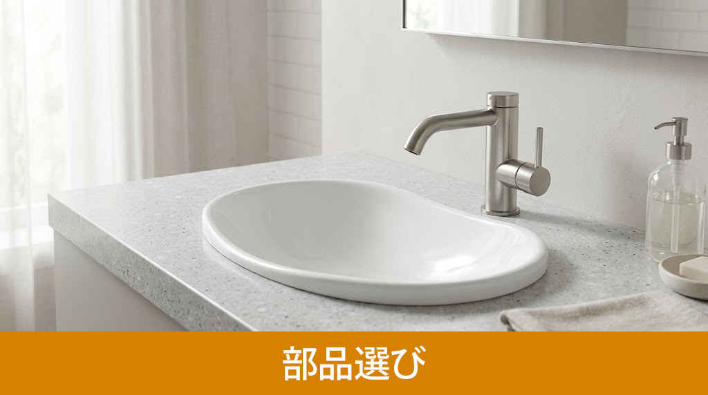 理想の造作洗面台を叶えるためのパーツ選び