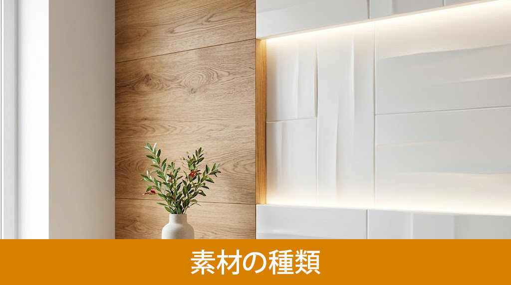 アクセントウォールに使用される素材の種類