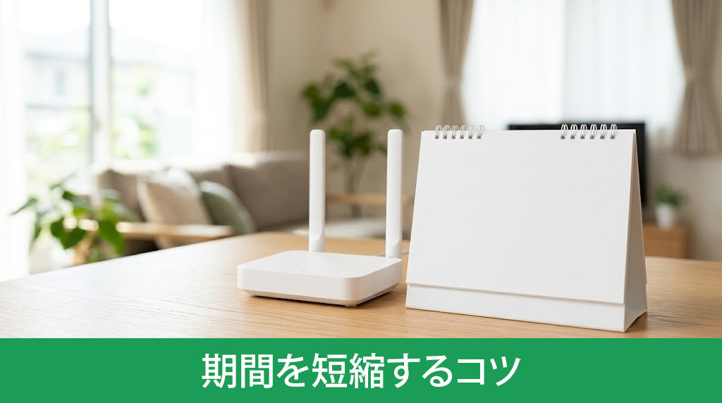 インターネット開通までの期間を短縮するコツ