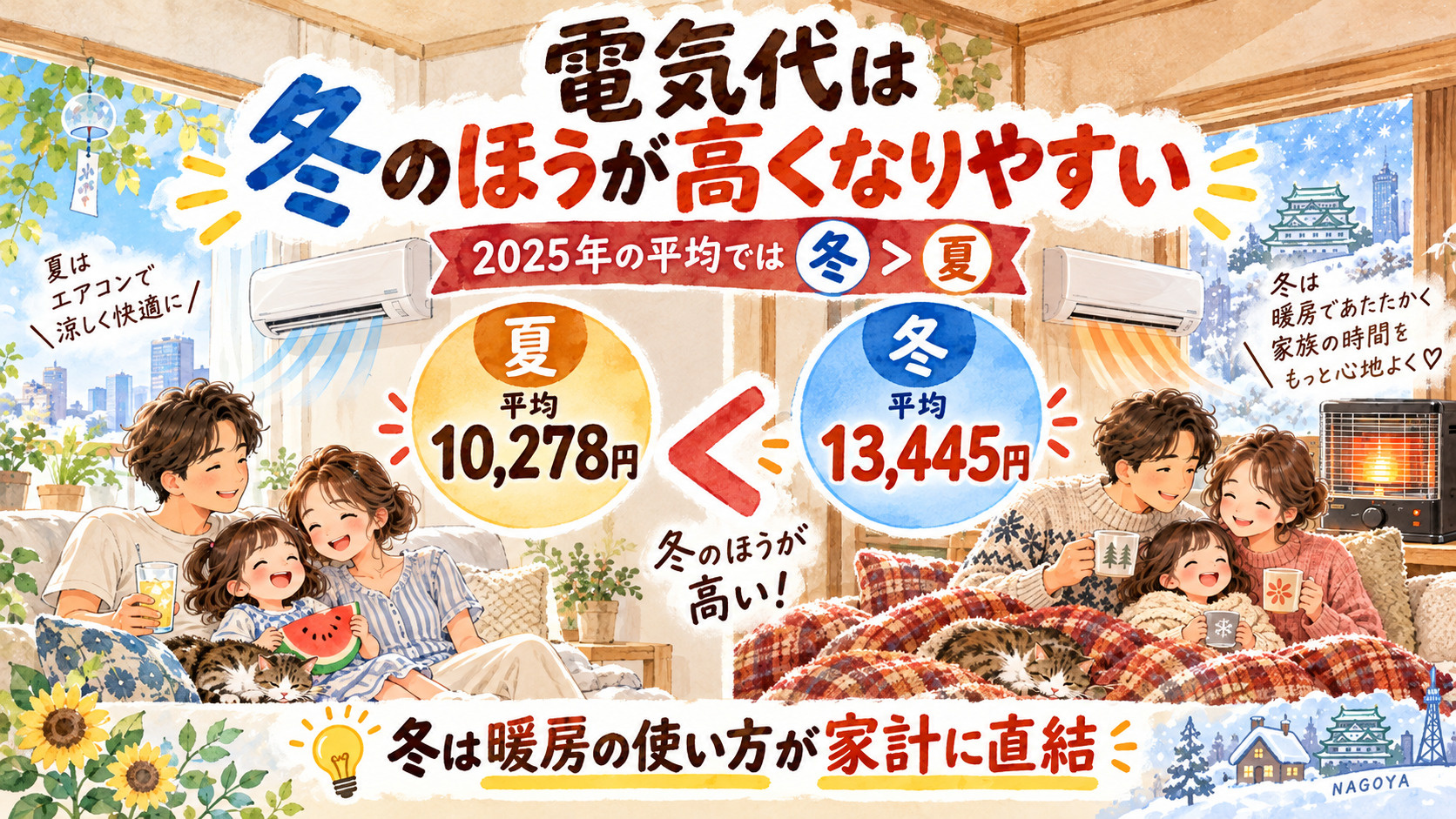 電気代は冬のほうが高い?