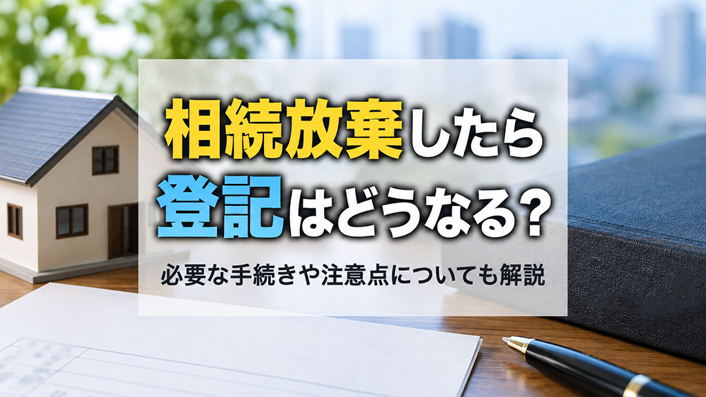 相続放棄したら登記はどうなる?必要な手続きや注意点についても解説