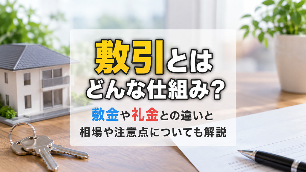 敷引とはどんな仕組み?敷金や礼金との違いと相場や注意点についても解説