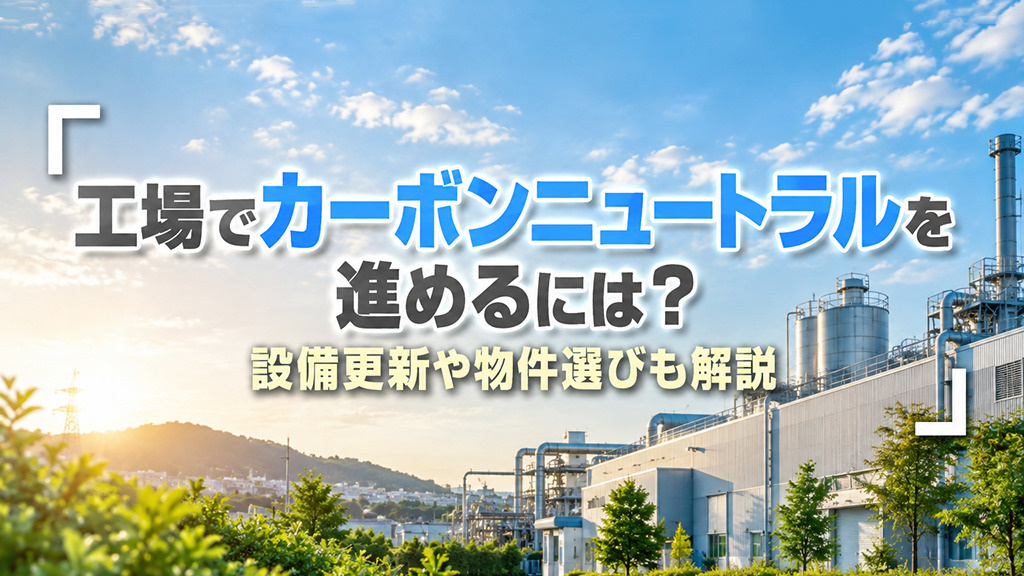工場でカーボンニュートラルを進めるには?設備更新や物件選びも解説