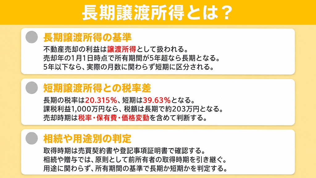長期譲渡所得とは?
