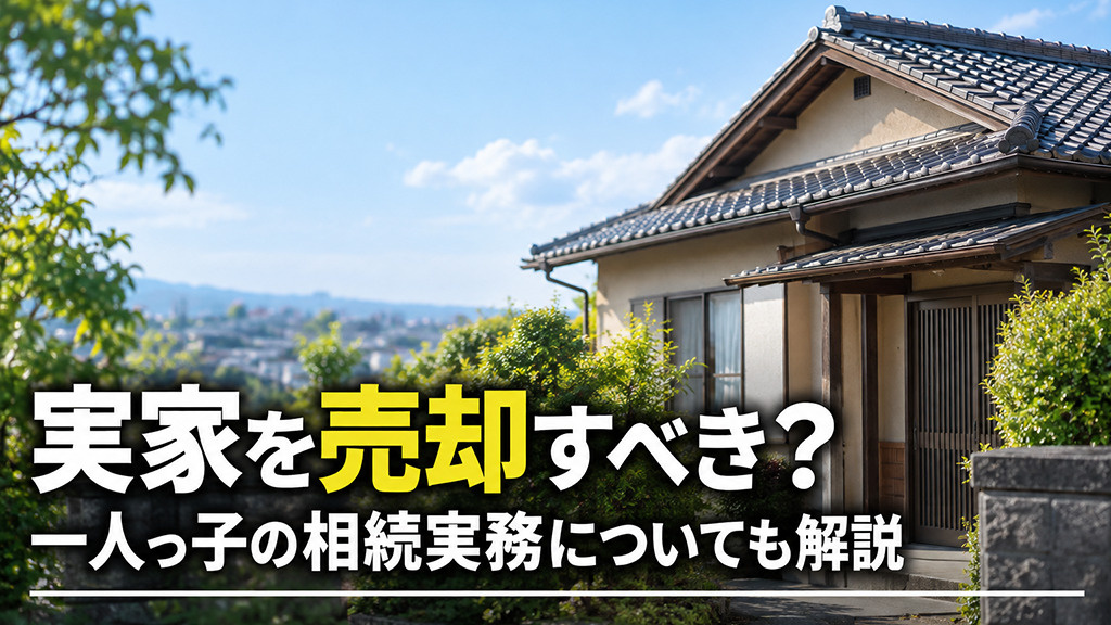 実家を売却すべき?一人っ子の相続実務についても解説