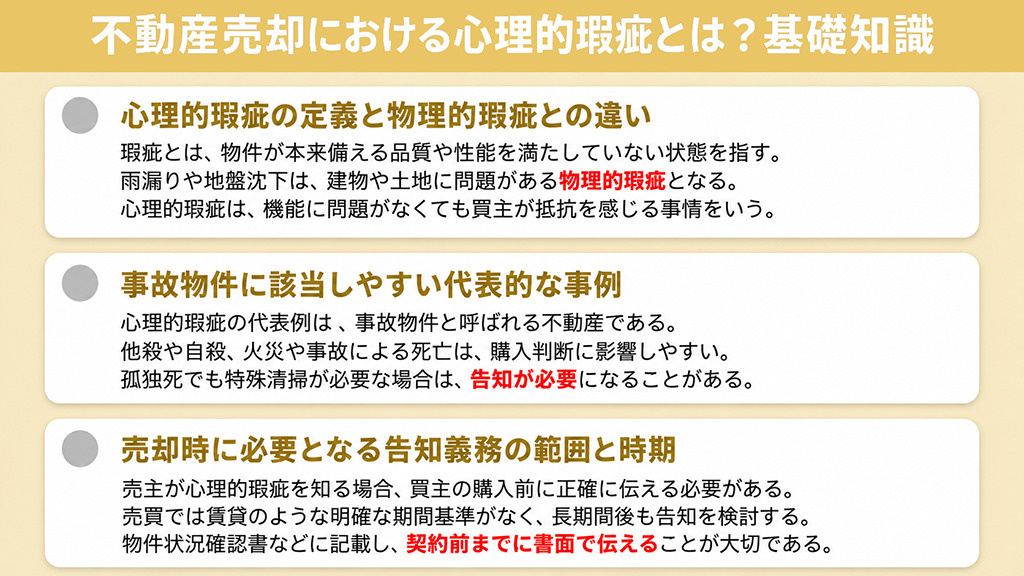 不動産売却における心理的瑕疵とは?基礎知識