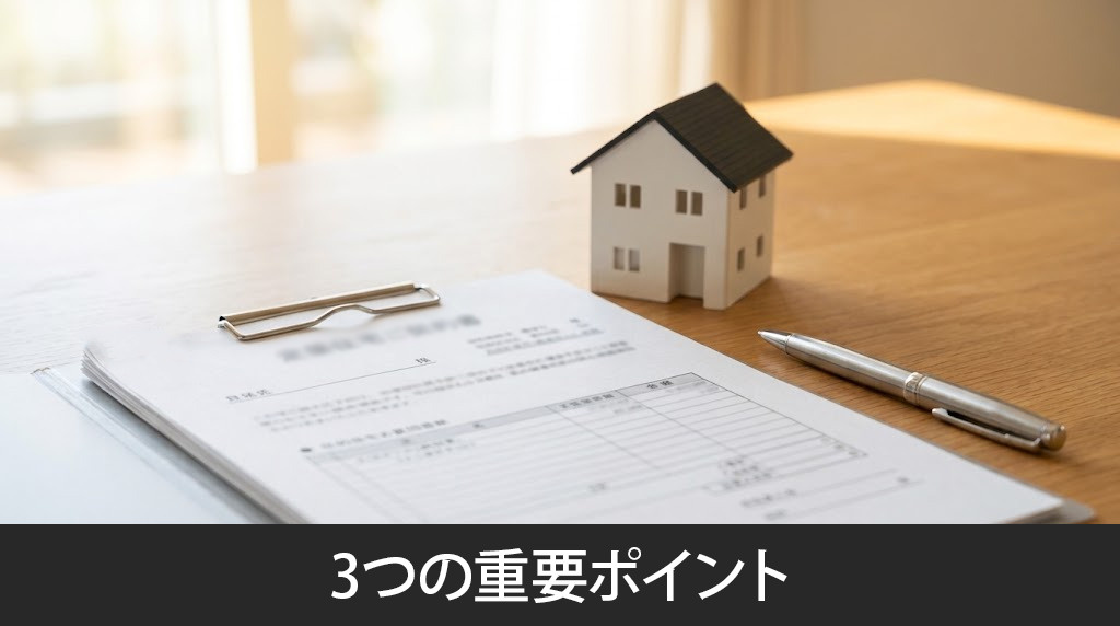注文住宅の契約前に確認すべき3つの重要ポイント