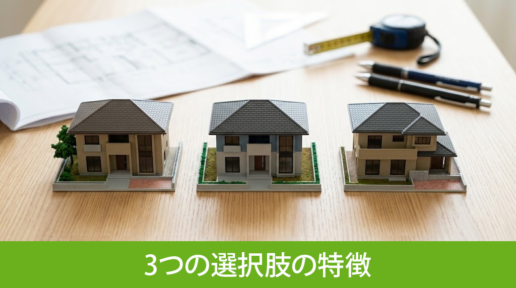 注文住宅の依頼先となる3つの選択肢の特徴