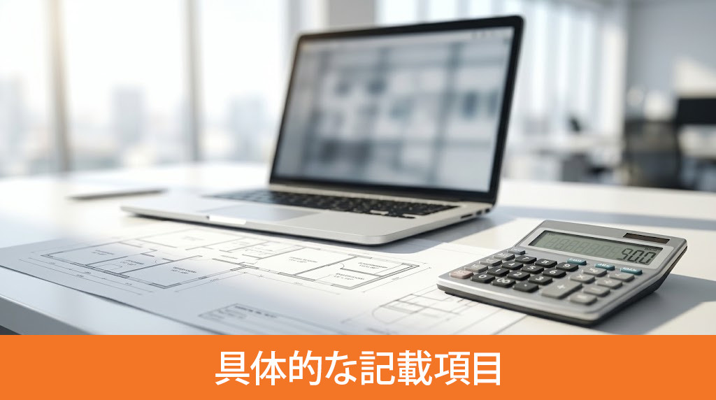 買付証明書を作成する際の具体的な記載項目