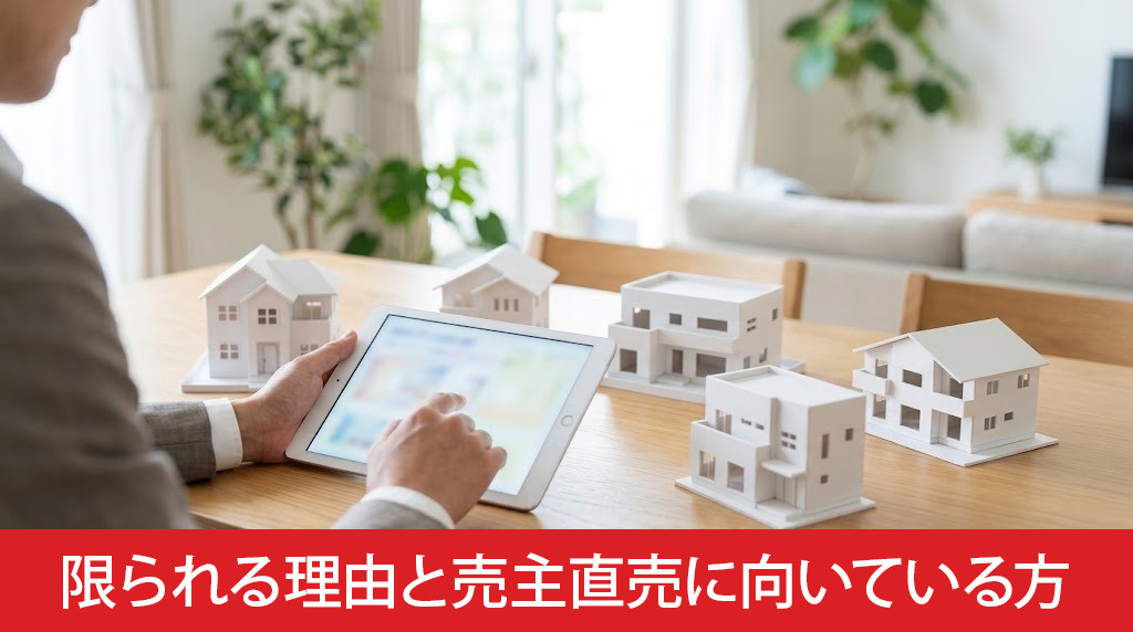 選択肢が限られる理由と売主直売に向いている方