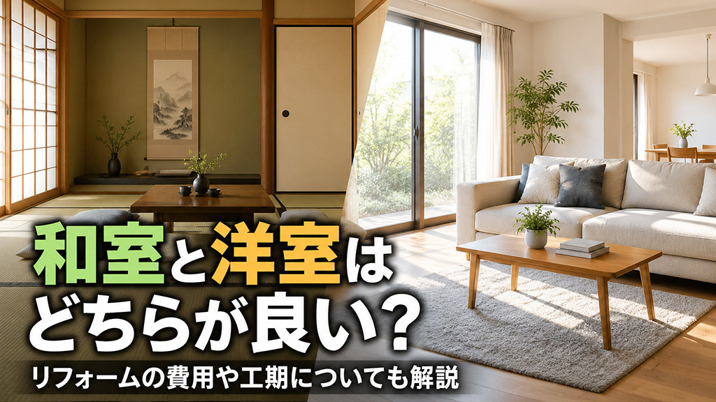 和室と洋室はどちらが良い?リフォームの費用や工期についても解説