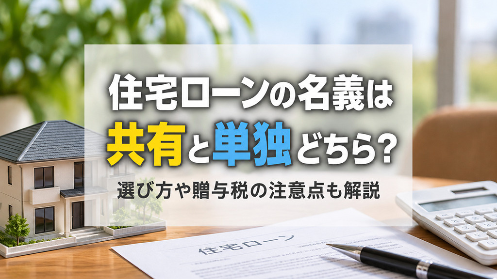住宅ローンの名義は共有と単独どちら?選び方や贈与税の注意点も解説