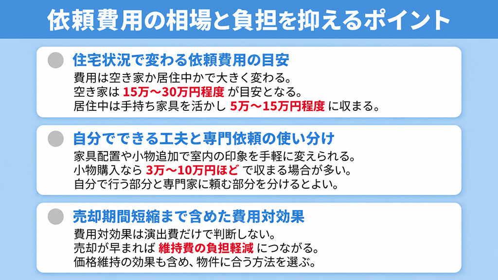 依頼費用の相場と負担を抑えるポイント