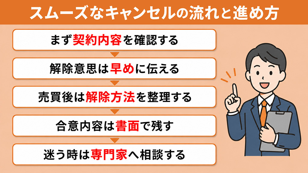 スムーズなキャンセルの流れと進め方