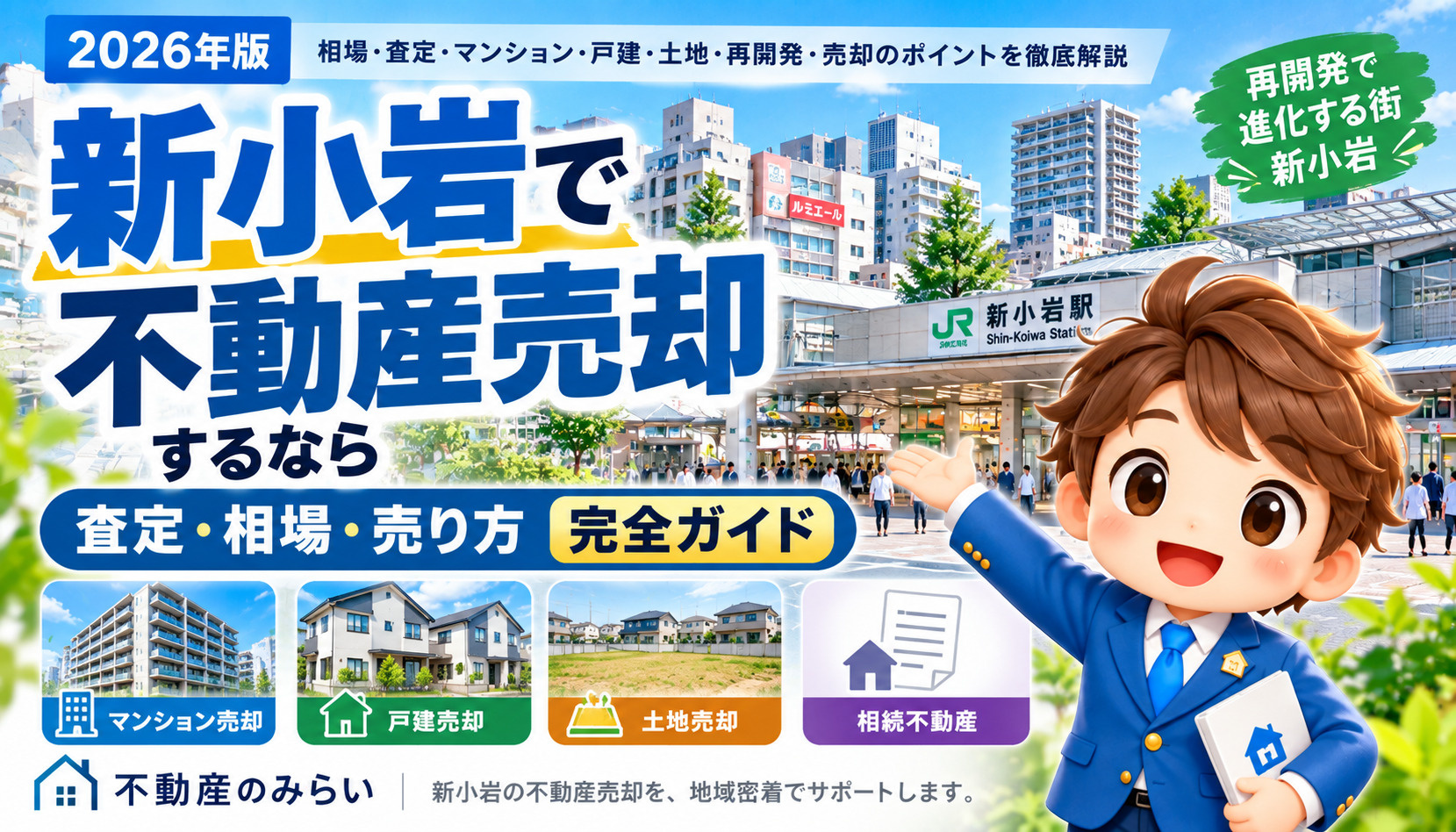 新小岩のマンション・戸建・土地の不動産売却と査定を解説する不動産のみらいの2026年版ガイド