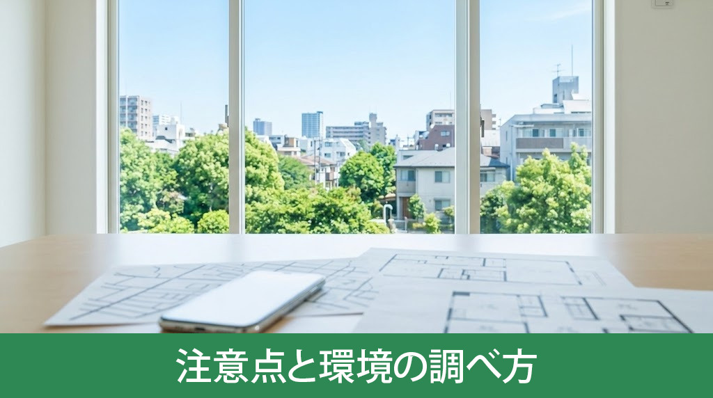 後悔しないための注意点と環境の調べ方