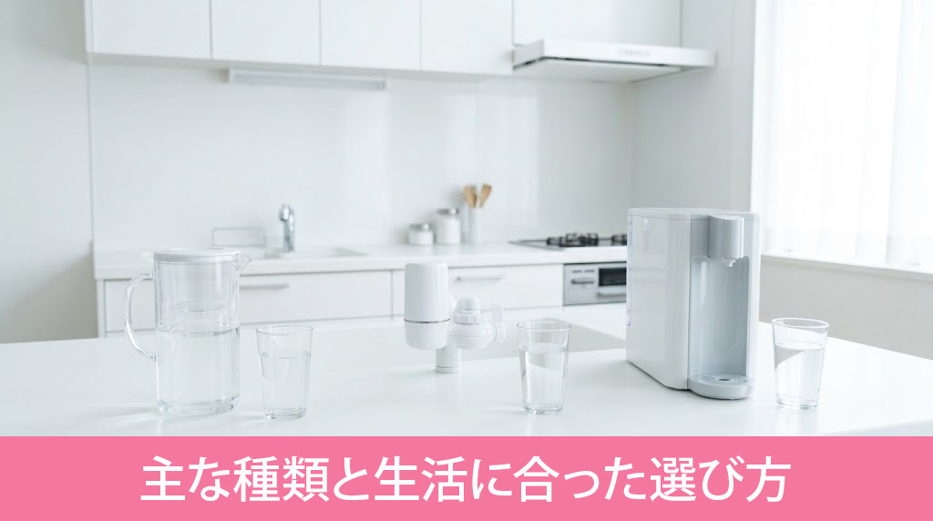 浄水器の主な種類と生活に合った選び方