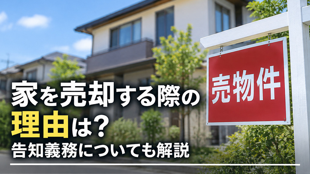 家を売却する際の理由は?告知義務についても解説