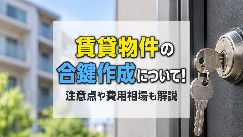 賃貸物件の合鍵作成について!注意点や費用相場も解説