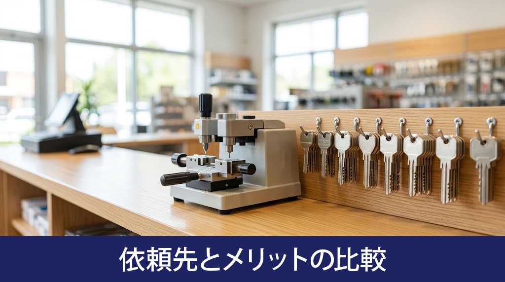 合鍵はどこで作る?依頼先とメリットの比較