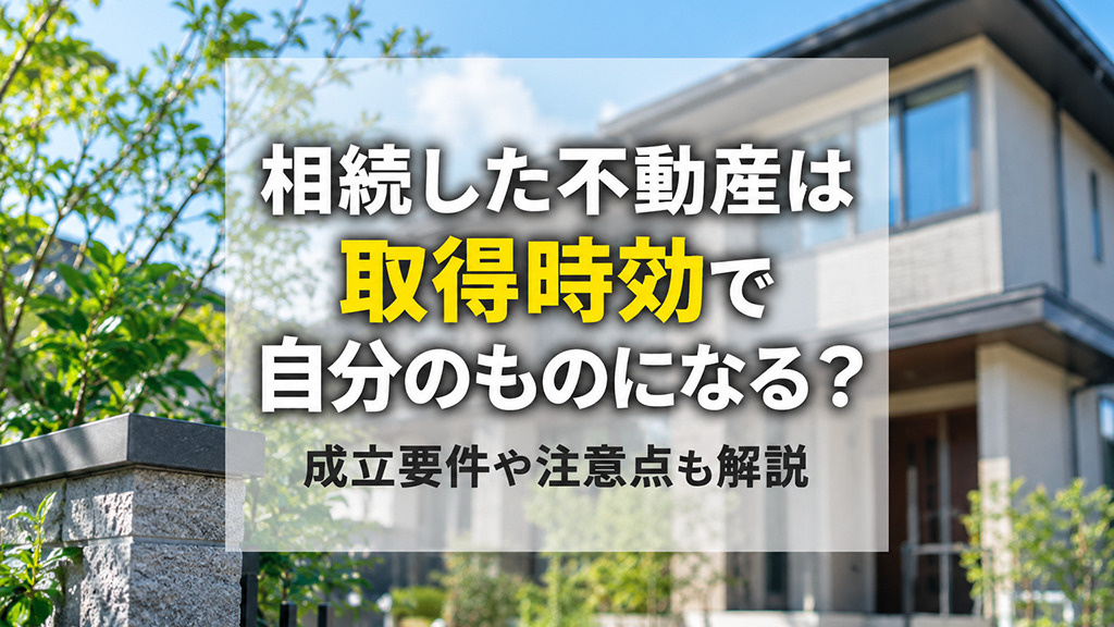 相続した不動産は取得時効で自分のものになる?成立要件や注意点も解説