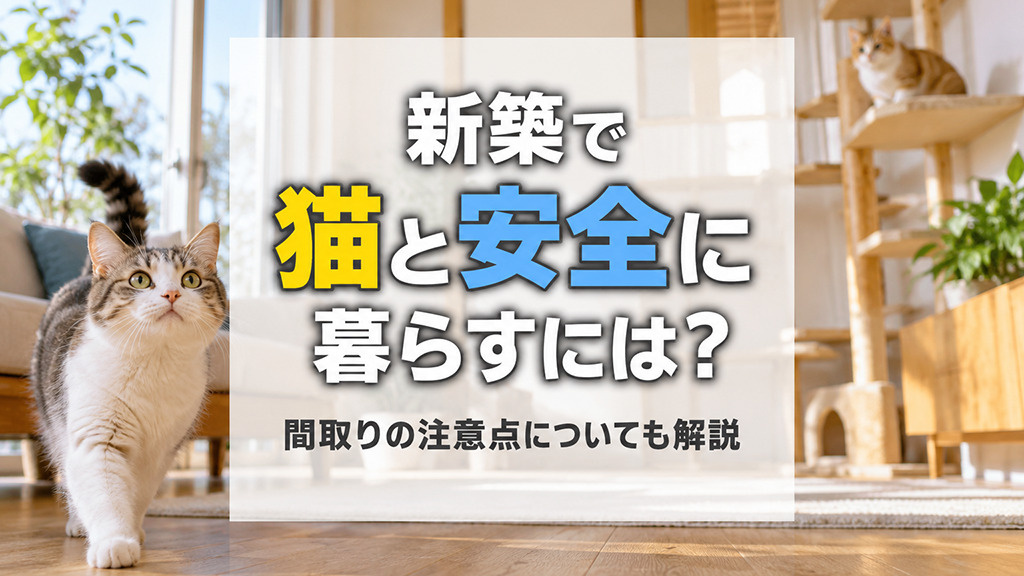 新築で猫と安全に暮らすには?間取りの注意点についても解説