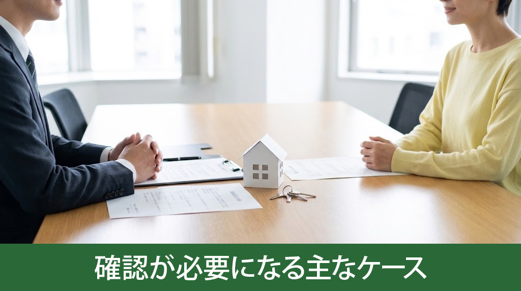 共同担保目録の確認が必要になる主なケース