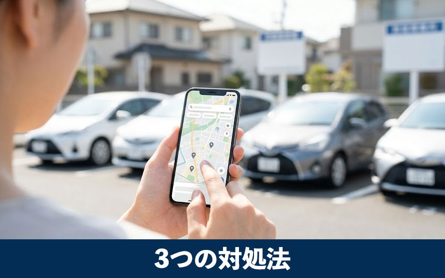 駐車場に空きがない場合に選べる3つの対処法