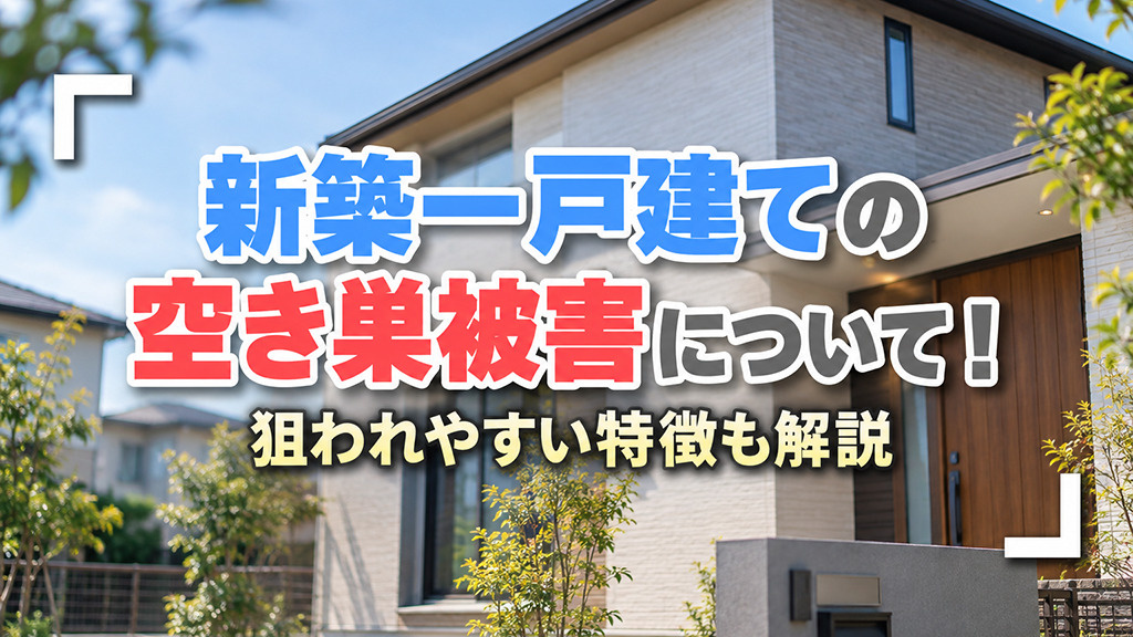 新築一戸建ての空き巣被害について!狙われやすい特徴も解説