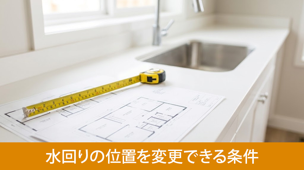 リノベーションで水回りの位置を変更できる条件
