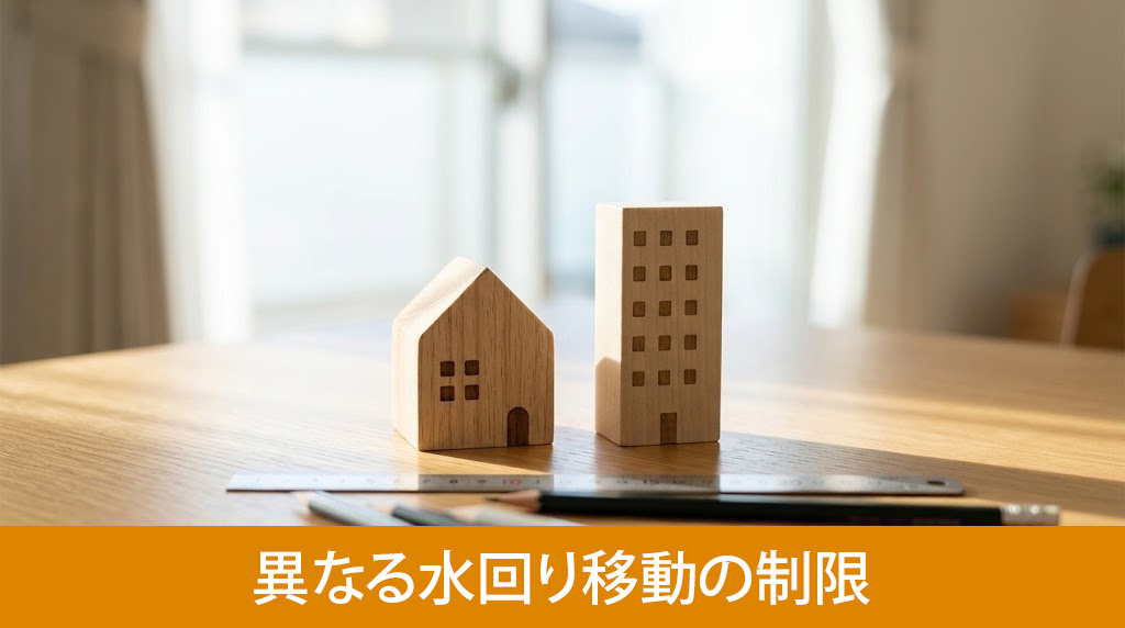 一戸建てとマンションで異なる水回り移動の制限