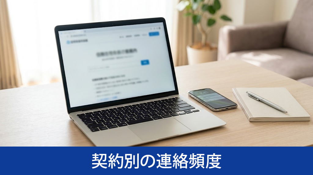 契約別の連絡頻度について